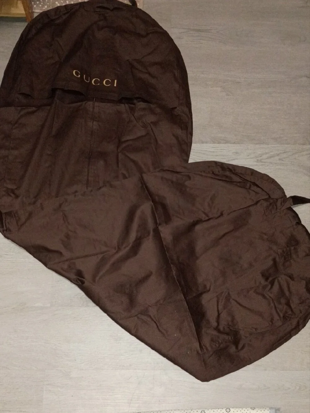 Gucci Men's Pants Cover - Dark Brown with Gold Logo